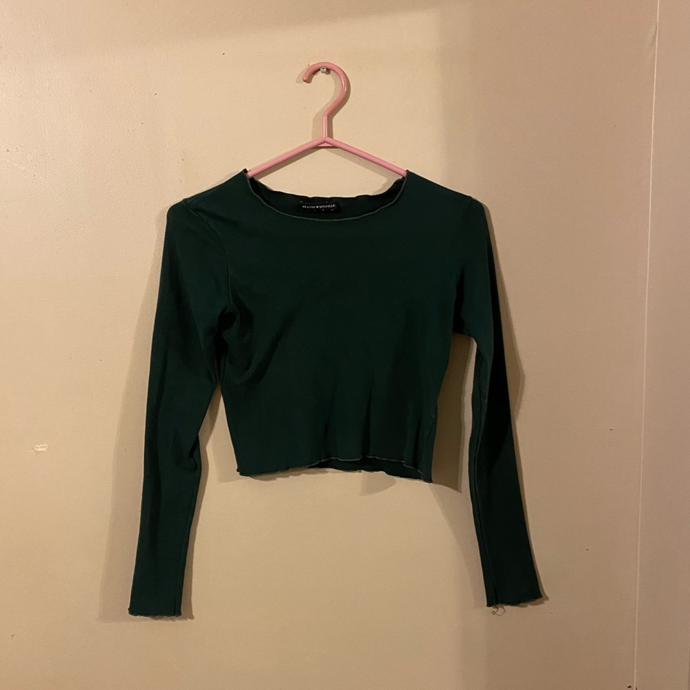 🥥 3 for 50🥥 Brandy dark green long sleeve crop - Picture 2 of 2